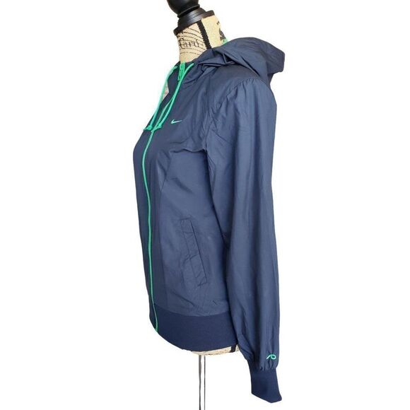 Nike Women's Lightweight Full Zip Hooded Jacket Windrunner  Blue Small NWOT - Picture 2 of 7